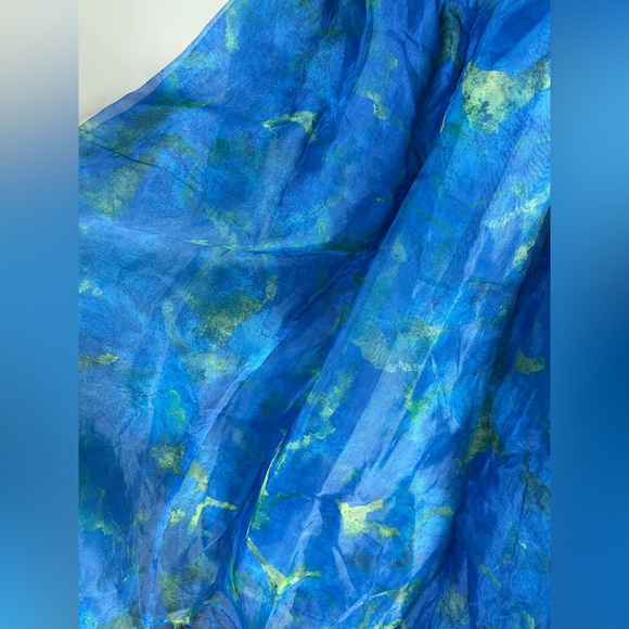 LORAGAL STARLIGHT PUFF SLEEVE TIERED GOWN XL Blue Fairy CottageCore Coquette - Picture 4 of 4